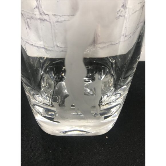 Heavy Orrefors Crystal Decanter w Stopper Etched Goddess Diana Engraved Clear - Picture 3 of 12